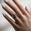 Hot Sale Japanese Korean Style Silver Plated Hollow Open Ring Minimalist Jewelry for Women Trendy Daily Party Matching Gifts MegaBDM