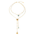 ODM 2024 New Double Layer 18k Gold Plated Heart Pendant Stainless Steel Necklaces Tarnish Free Long Necklace Jewelry for Women
