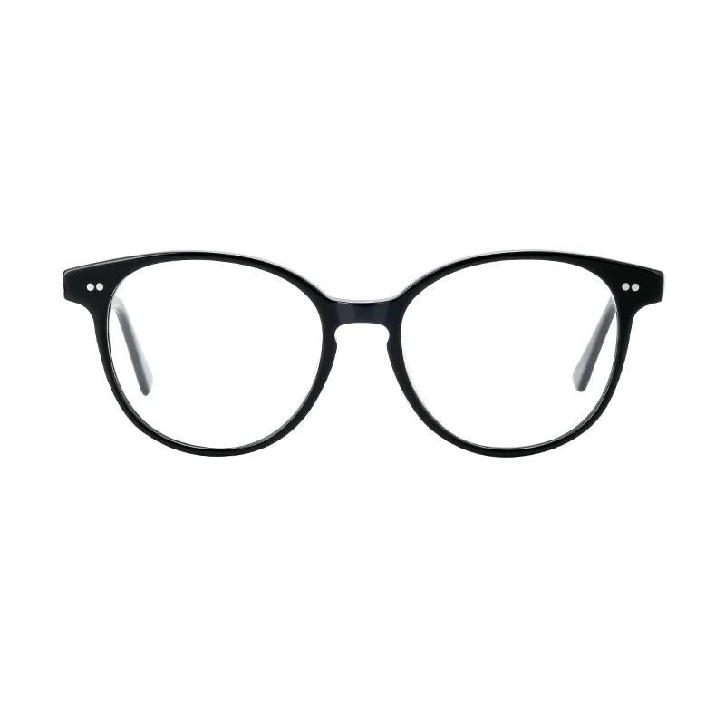 Premium High-End Vintage Acetate Glasses Frame - Fashionable Rounds  Anti-Blue Light Myopia Eyeglasses
