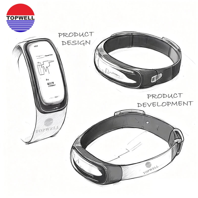 Topwell Smart Band Mechanical Design CAD Drawing Service Product Develop Custom Prototype Manufacturing Micro Injection Molding