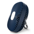 USB Rechargeable Camping Fan 4 Speeds Hanging Fan with LED Light 360 Degree Rotation Hand Fan for Camping Office Outdoor Noisele