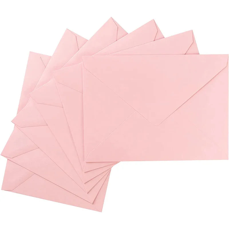 Wholesale A7 Paper Envelope Jewelry Packaging 5 X 7 Pink Paper Envelopes for Invitation Greeting Cards