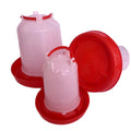 1.5L Automatic Chicken Poultry Drinker Red and White Drinkers for Chickens Animal Drinkers