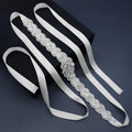 Pearl Crystal Sash Wedding Dress Accessories Silver Rhinestone for Women Body Jewelry Belly Chains Wedding Bridal Belt