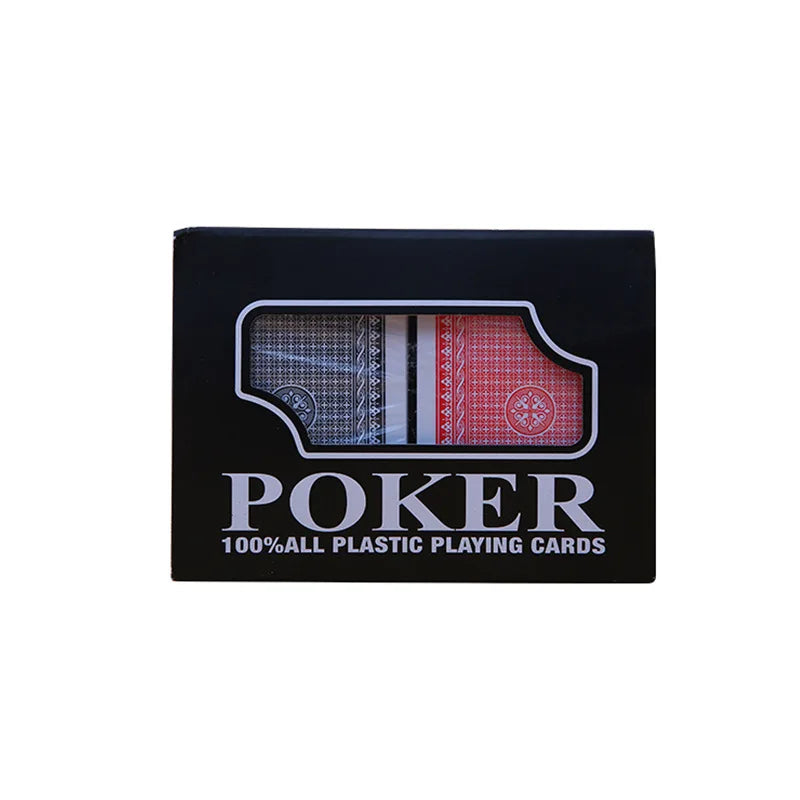 Custom Printed Black Red Rose PVC Waterproof Poker Deck Factory-Supplied Playing Cards with Tuck Box Made From Durable Plastic