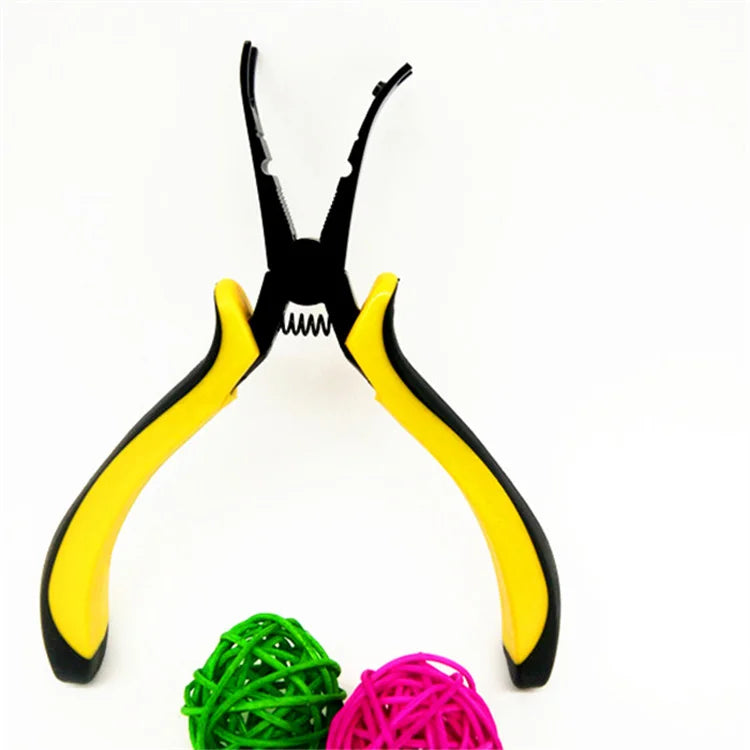 Ball Link Curved Plier Yellow+Black Rubber Grip DIY OEM ODM Steel & Rubber for RC Helicopter Airplane Repair Tool Kit