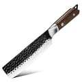 Handmade Forged Nakiri Knife High Carbon 5Cr15MoV Stainless Steel Japanese Kitchen Nakiri Knives Cutting with Ebony Wood Handle