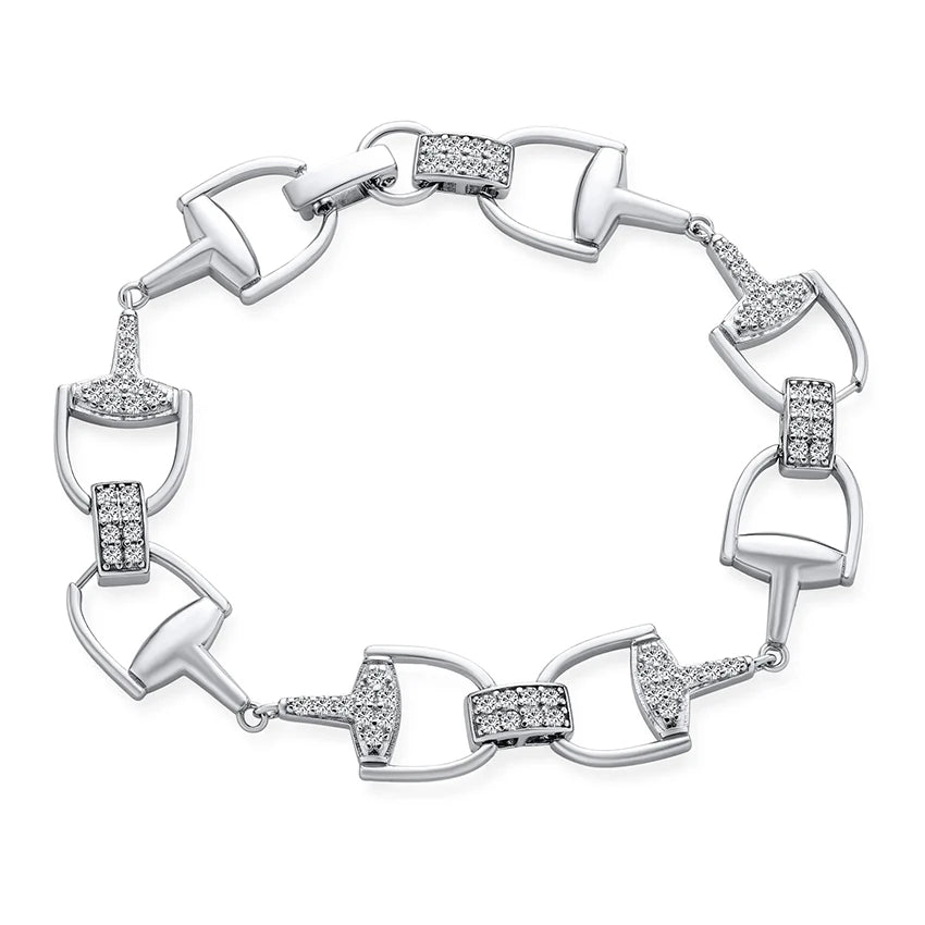 925 Sterling Silver Women's Bracelet Beaded Chain Link 14K Gold Plated Wide Cuban Curb Link Bracelets with Cubic Zircon Diamond