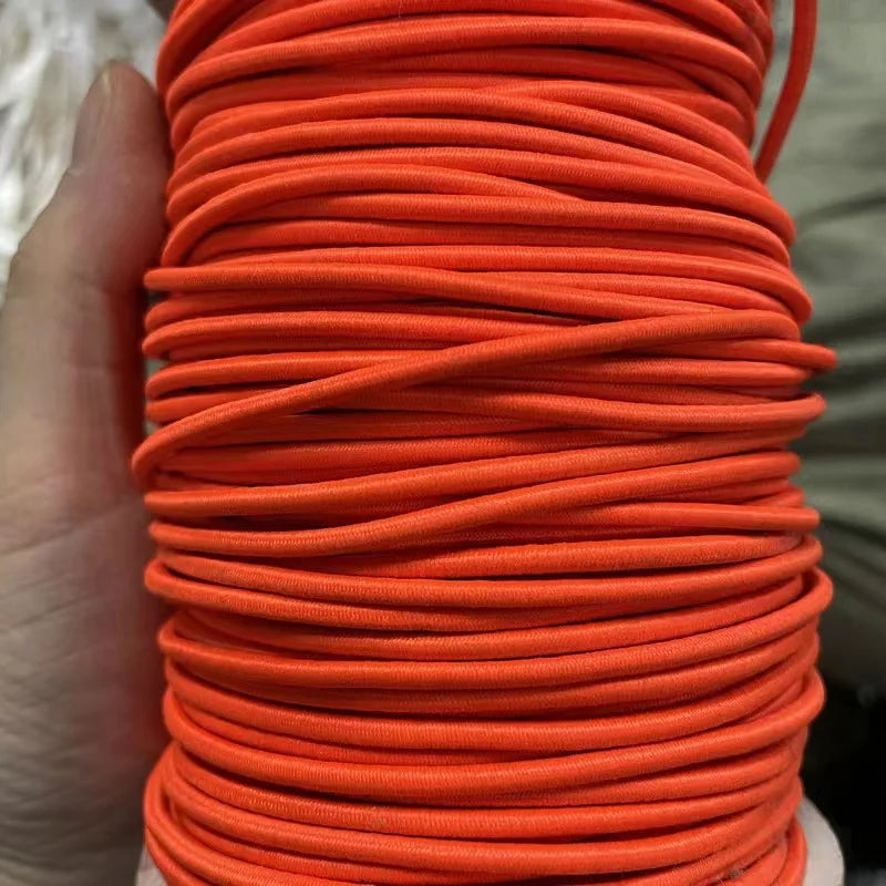 Colors 2.5mm Polyester Rubber Braided Round Strong Elastic Drawstring  Bungee Cord