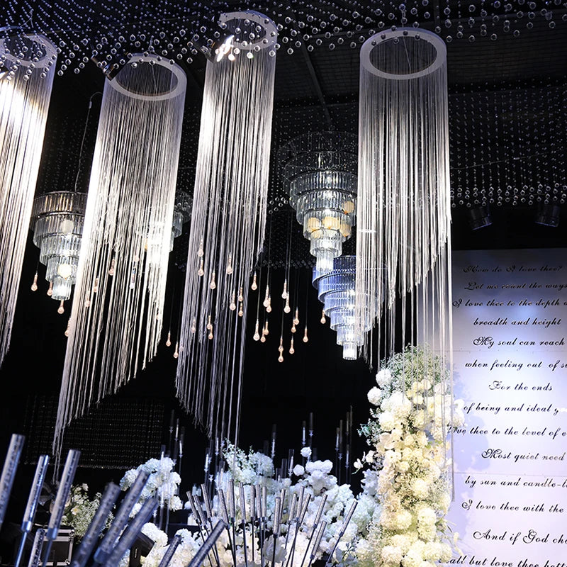 I877 Multiple Colors Spiral Curtains Wedding Background Display Ceiling Wall Decoration