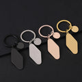 Engraved Custom Logo Mirror Polished Diamond Motel Room DIY Metal Stainless Steel Blank Keychain Bulk Personalized Tags Keyring
