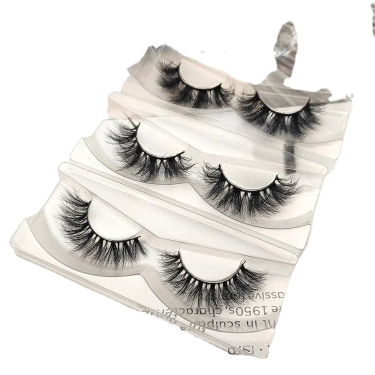 Wholesale 15mm D Curl Deep Wink Winged Eyelash Extensions Russian Faux Mink Strip Lashes with OEM Packaging Box