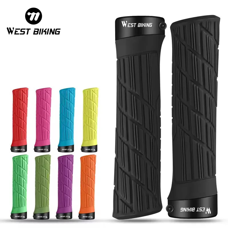 WEST BIKING New ABS Plastic Material Wholesale Bike Parts Fashionable Bike Bicycle Handle Bar Grips With Tool