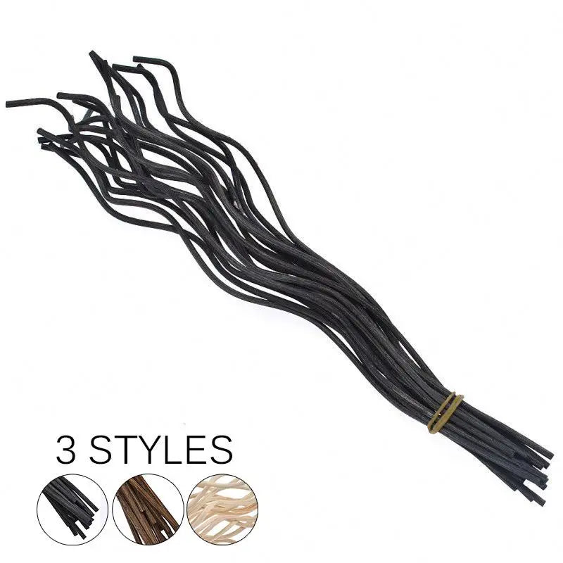 ESTICK Natural Rattan Wood Reed Stick Car Diffuser Eco-Friendly Customizable Sizes Glass Bottle