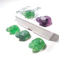 Crystal Crafts DIY 1.5 Inch High Quality Carving Stone Lapis Lazuli Sculpture Natural Gemstone Fluorite Turtle Carving for Sale MegaBDM