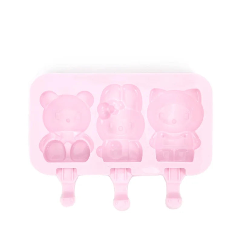 Cartoon Shape BPA Free Food Grade Silicone Popsicle Mold Easy Release Silicone Chocolate Mold Silicone Ice Cream Mold for Kids