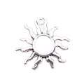 Charms Sun Sunshine 25x26mm Antique Silver Color Pendants Making DIY Handmade Tibetan Finding Jewelry