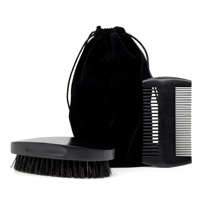 Best Selling Custom logo Men Beard Care Kit Travel Portable Bamboo Beard Shaving Kit