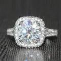 CAOSHI Classic Design Wedding Rings Ladies Silver Coating Round CZ Zirconia Bridal Promise Ring for Women