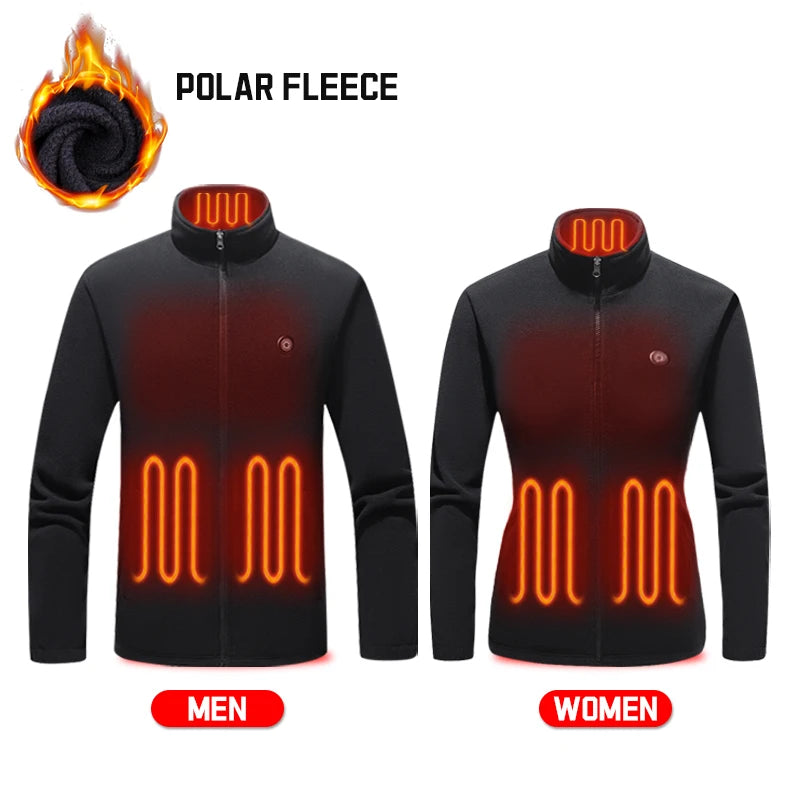 Winter Rechargeable USB Battery Electric Heated Jacket Coat in Stock Custom Women Men Heated Jacket