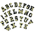 In Stock Handmade Camouflage Chenille PVC 7.2cm Iron-On Embroidered Letter Patches for Hat Use Ym Brand