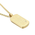 Fashion Mens Crystal Dogtag Black Dog Charm Pendant Men Stainless Steel Necklace for Mens