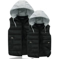 Wholesale Autumn/winter New Utility Vest for Men's Women Cotton Hooded Solid Color Sleeveless Thickened for Lovers Vest