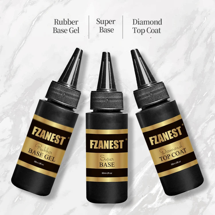 FZANEST 60 ml Premium Matte Gel Nail Top Coat Refill Matte Nails Base Coat Nail Top Coat