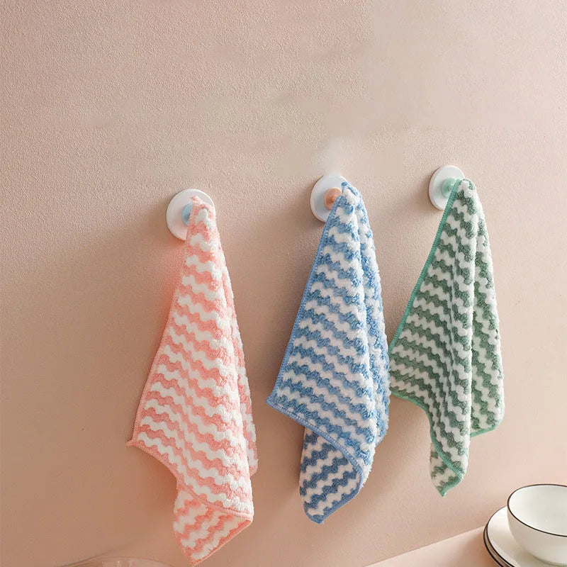 Luxury Microfiber Hand Towel Coral Fleece Dish and Washcloth Various Colors Wholesale Cleaning Cloth Handkerchief