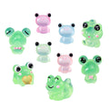 Cute Glow in the Dark 3d Miniature Resin Frog Pendant for Keyring Jewelry Making