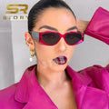 STORY STY-FT022 UV400 Vintage Retro Cat Eye Sunglasses Purple Green Rectangle Steampunk Sun Glasses Shades for Women Men