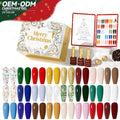 JTING Newest Original Design Christmas Gel Collection 24colors Set Box New Year Festival Gel Nail Polish OEM Private Label