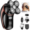Portable USB Rechargeable 6-in-1 Shaver Grooming Kit 6 Heads Rotary Shaver Waterproof Washable Electric German Safety for Beard