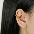 PVD 18K Gold Plated Stainless Steel Small Ear Cuff Jewelry Geometric Irregular Ear Clip Waterproof for Woman Earrings E251686