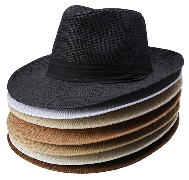 2026 Summer Outdoor Sunshade Beach Big Brim Straw Hat Sun protection Straw Hat