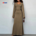 2026 Summer Women Sexy Party Evening Gown Long Dress Elegant Lady High Quality Long Sleeve Maxi Dress