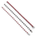 Silver 925 Original 1 Ct Round Brilliant Cut Diamond Test Past White Black Red Moissanite Tennis Bracelet for Women Fine Jewelry