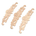 Wood Carving Decal Rose Wood Appliques Furniture Cabinet Decoration Onlay Applique 7.87"x2"