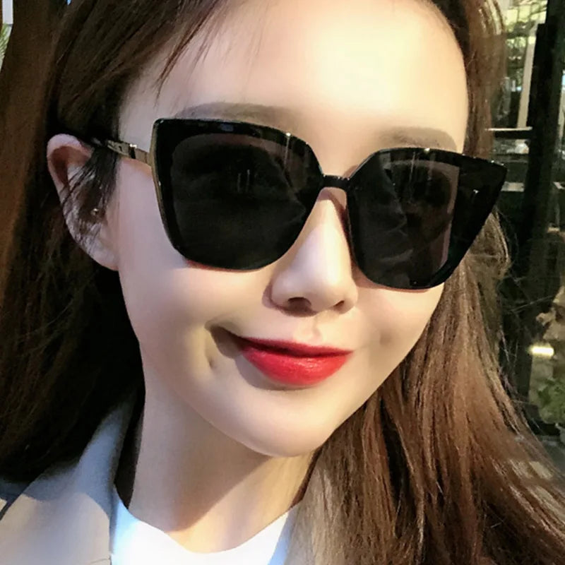 Fashion Designer Cat Eye Sunglasses Women Vintage Retro Mirror Sun Glasses Big Frame Sunglass Wholesale