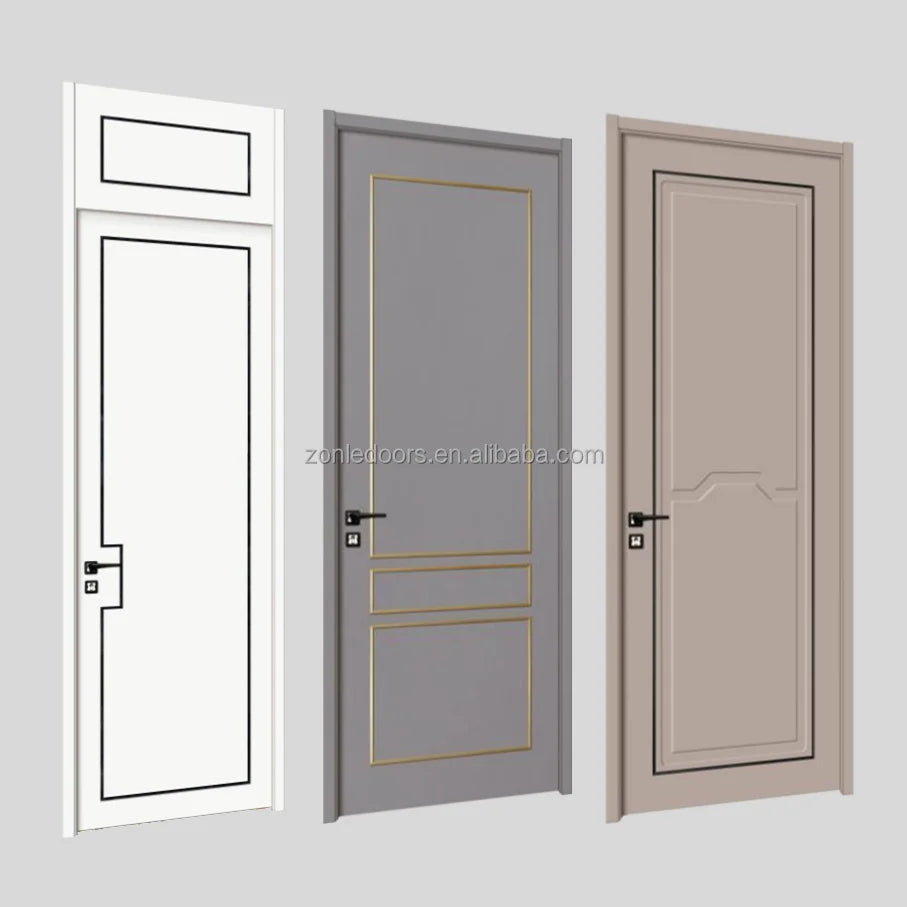 China Supplier Wholesale Pivot Latest Design Wooden Door Interior Door Room Door for House With Smart Lock