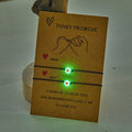 Wholesale Glow in the Dark Heart Charm Bracelet Lucky Bead Friends Bracelet 2pcs Set Handmade Cord Couple Bracelets for Lovers