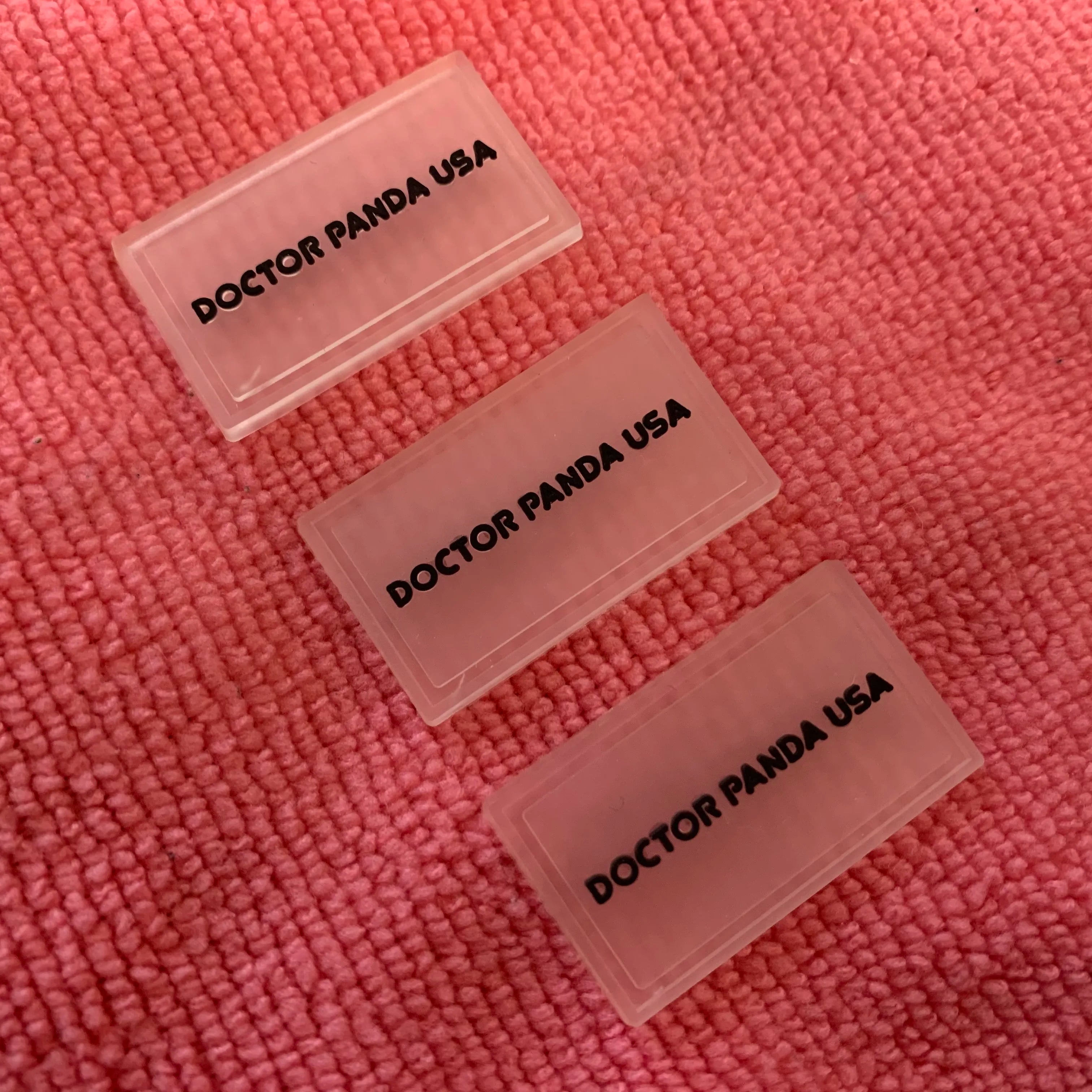 Newest Soft clear PVC Rubber Labelbrand Name Rubber Label for Uniform
