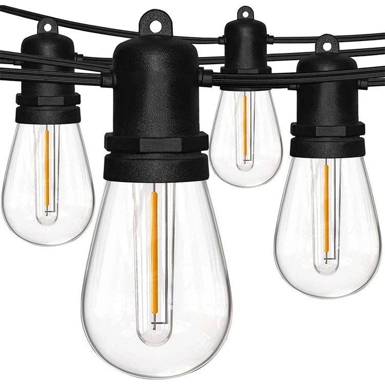 JAIYI Edison Bulb Smart IP65 Hot-sale Outdoor LED Light String Waterproof S14 Decorative Garden Light Rope Lights