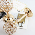 Luxury Nordic Gold Silver Color Comantic Wedding Table Centerpiece Decoration House Decor Tealight Mini Crystal Candle Holder