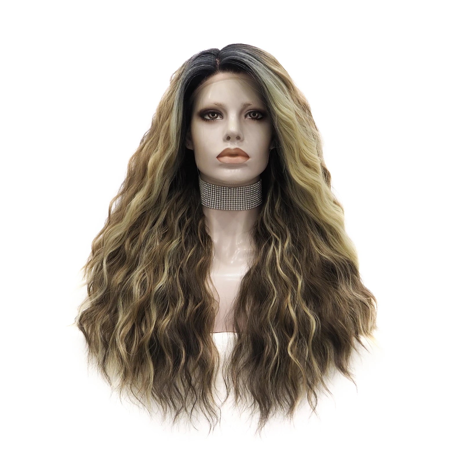 Celebrity Wig Cosplay 13*3 Long Curl Natural Color Daily Life Wearing Matte  Fiber Synthetic Lace Front Wigs