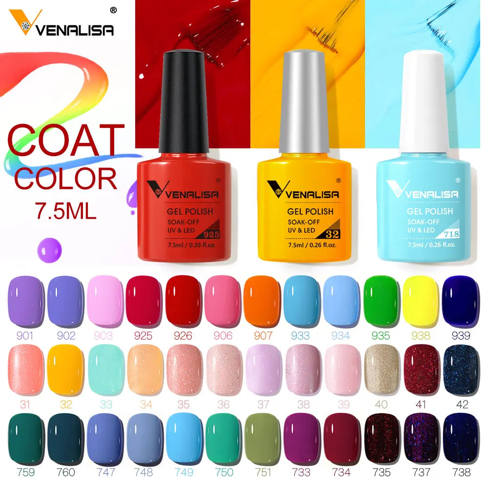 2025 New Venalisa Nail Art  UV LED Gel Nail Polish French Nail Manicure Gel Varnish Enamel Lacquer Color OEM Private Logo Gels