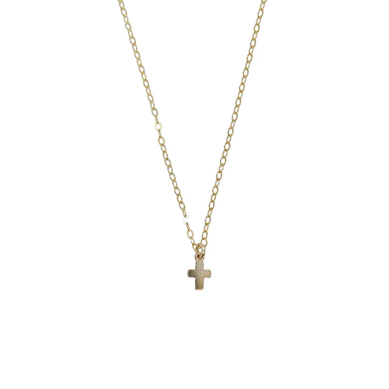 Personalized Jewelry 14K Gold Gilled Necklace Gold Chain Necklace Cross Pendant for Women