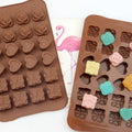 663 STOCK 24 Cavity   Rose and Heart Shape Silicone Chocolate Mold Kitchen Supplies Tools Soap Mold Trays