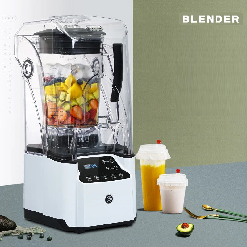 2.2L Professional Smart Food Mixer Shakes Ice Juicers Industrial  Commercial Ice Blender Smoothie Machine