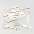 Hot Selling round Natural Nacre Mother of Pearl Shell Caviar Spoon Eco-Friendly Conch Shell Serving Spoon